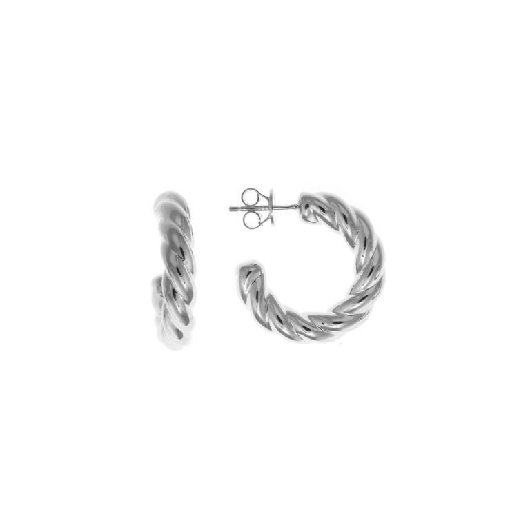 Pendientes plata , aro gallonado