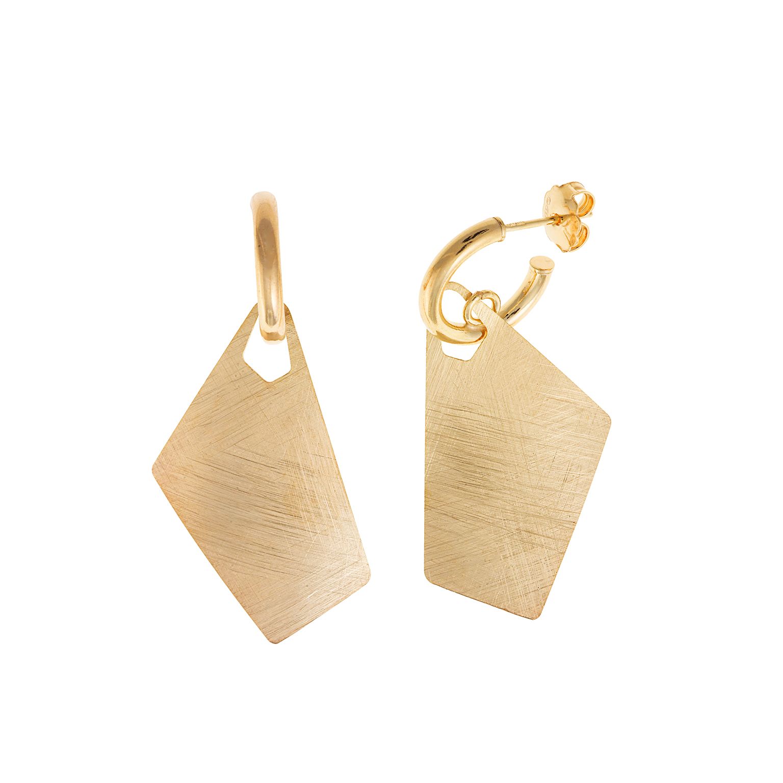 Pendientes plata chapada Salvatore