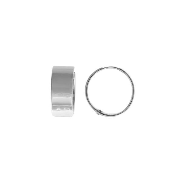 Pendientes de plata lisos y anchos