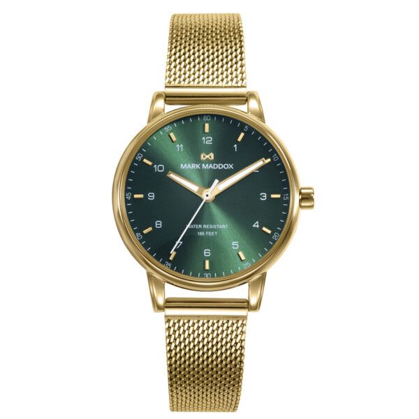 Reloj caja de acero Ip dorado mujer