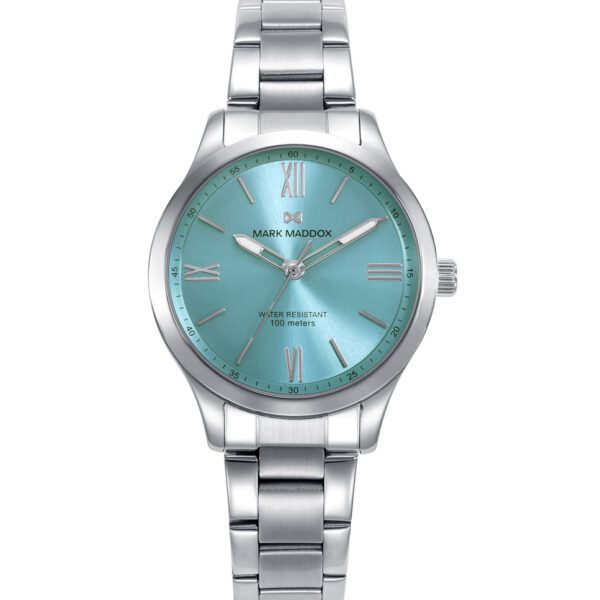 Reloj caja de acero esfera celeste