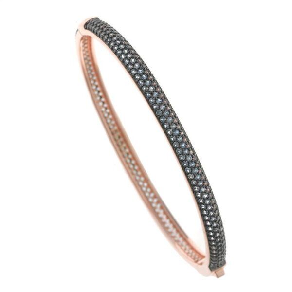 Pulsera caña plata y circonitas