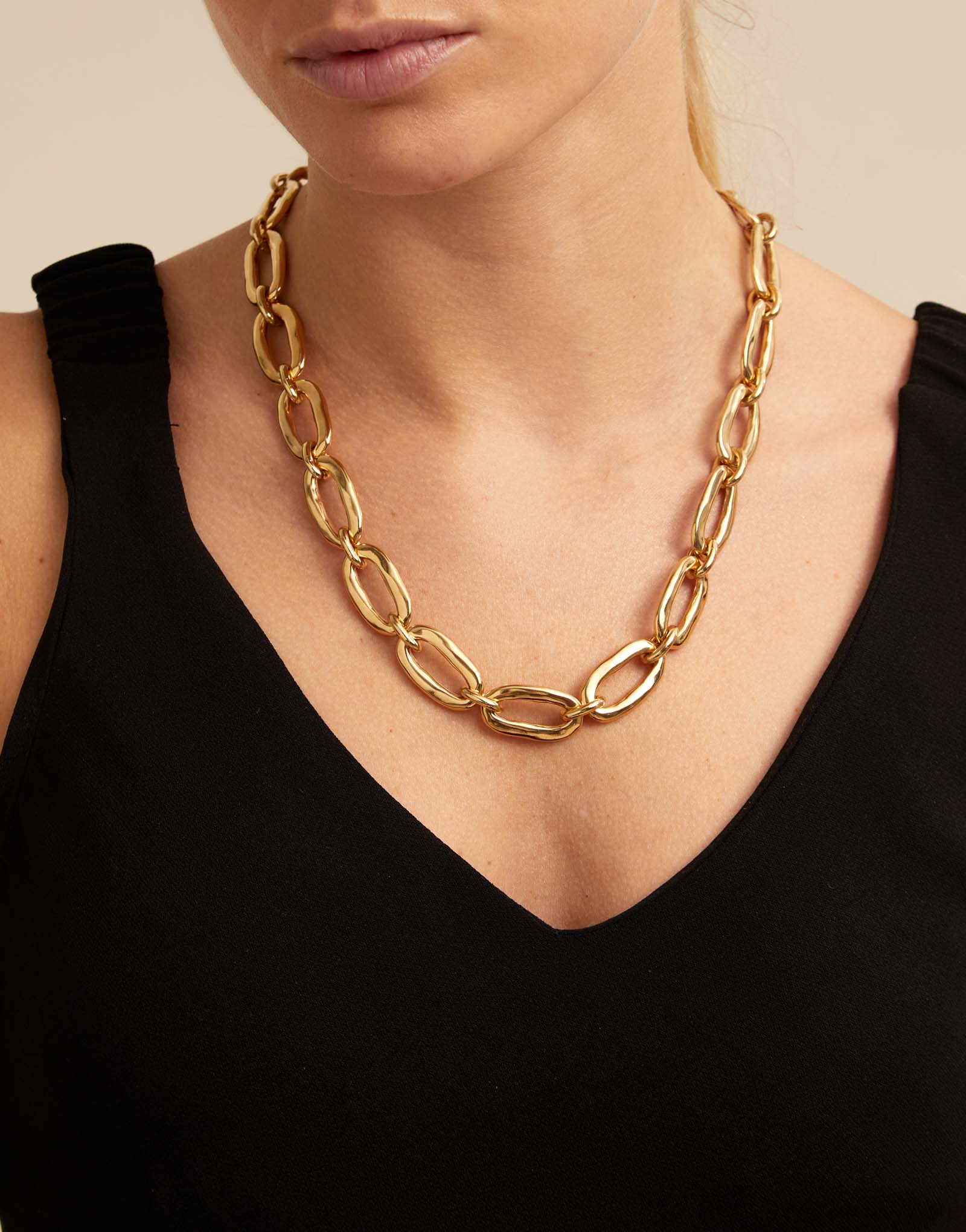 Collar de eslabones bañado en oro de 18k - Imagen 4