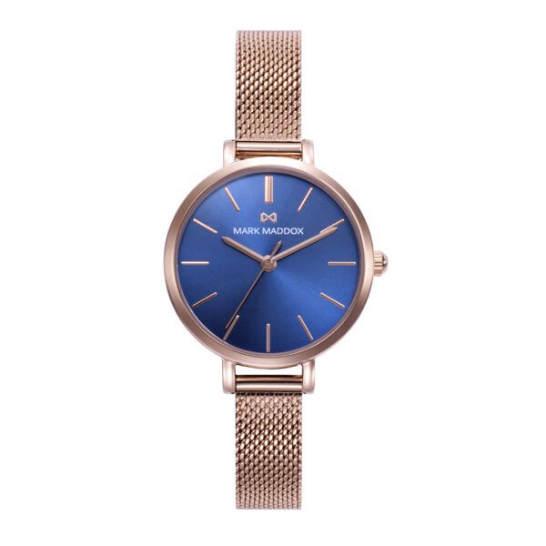 Reloj de Mujer Alfama y malla milanesa de acero en rosa