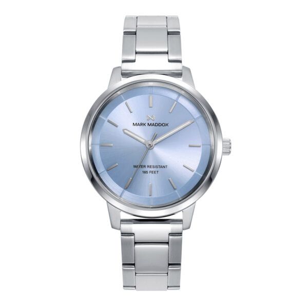 Reloj caja de acero esfera azul