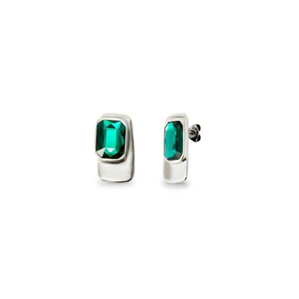 Pendientes con cristal verde