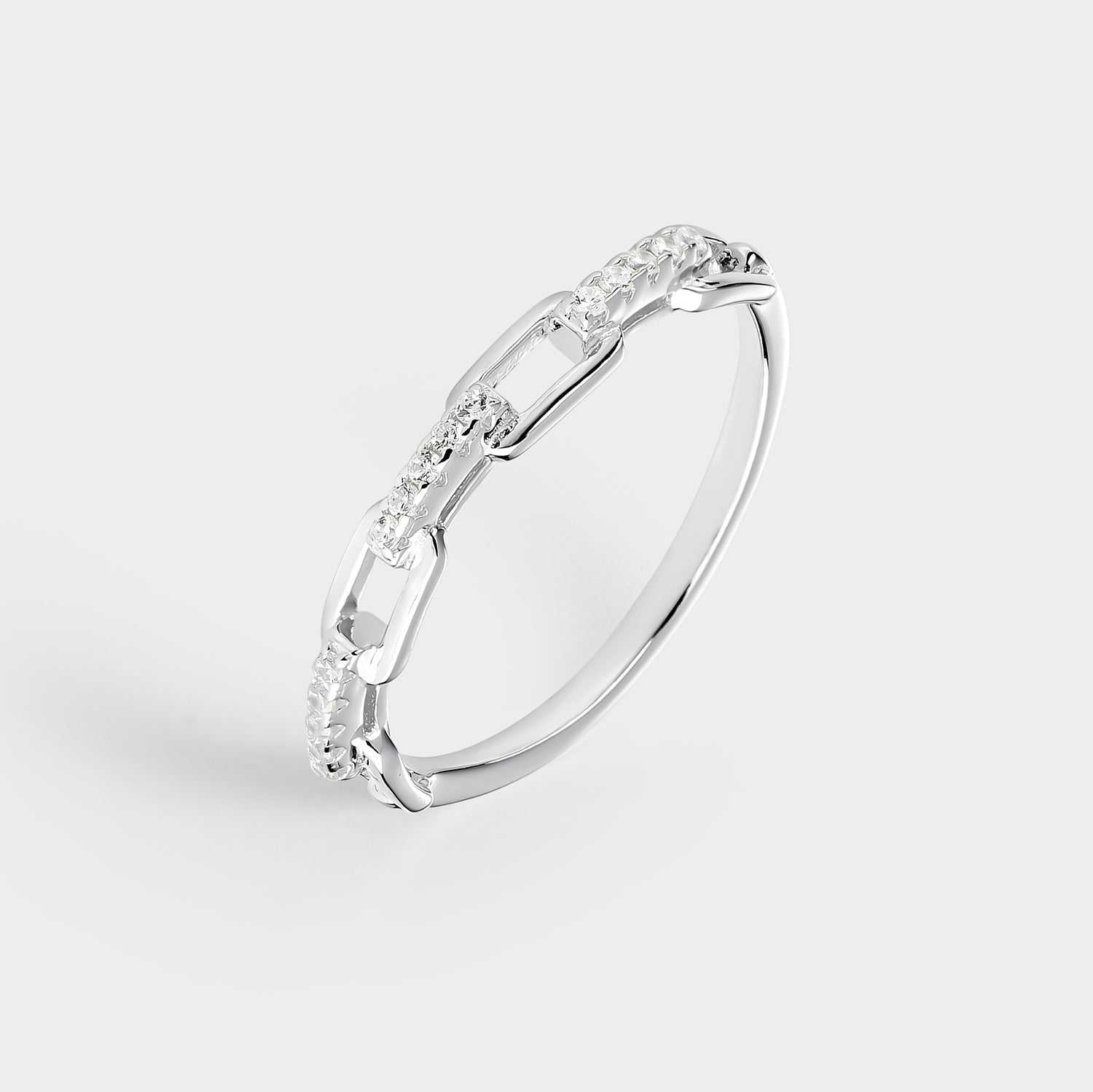 Anillo de plata con circonitas blancas - Imagen 2