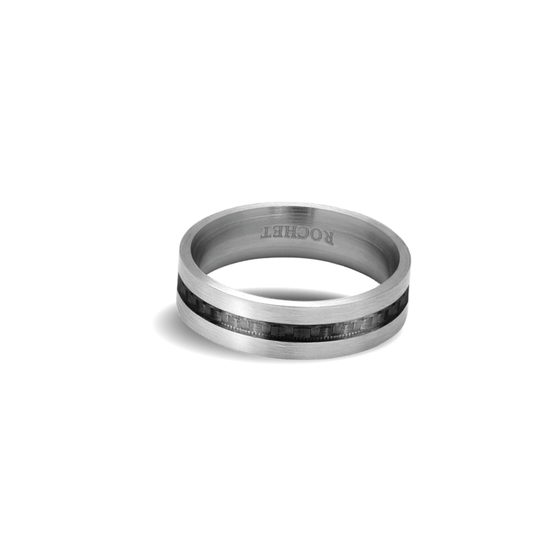 Anillo APOLLO Acero Satinado/Carbono Negro - Imagen 2