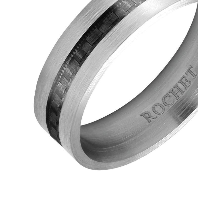 Anillo APOLLO Acero Satinado/Carbono Negro - Imagen 3