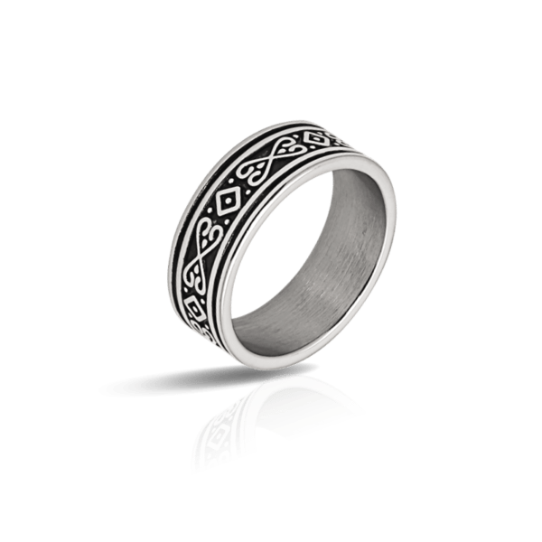 Anillo acero pulido