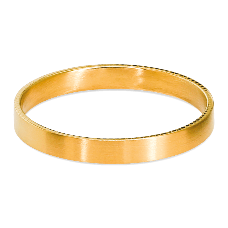 Anillo Acero Satinado 3mm PVD Amarillo - Imagen 2