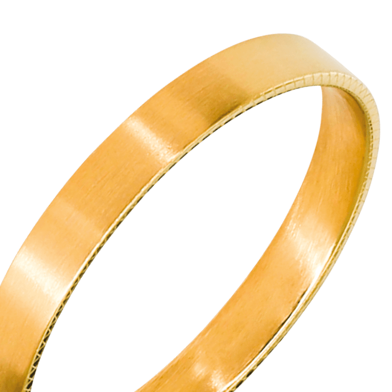 Anillo Acero Satinado 3mm PVD Amarillo - Imagen 3