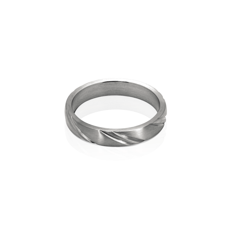 Anillo Dear de acero grabado - Imagen 2
