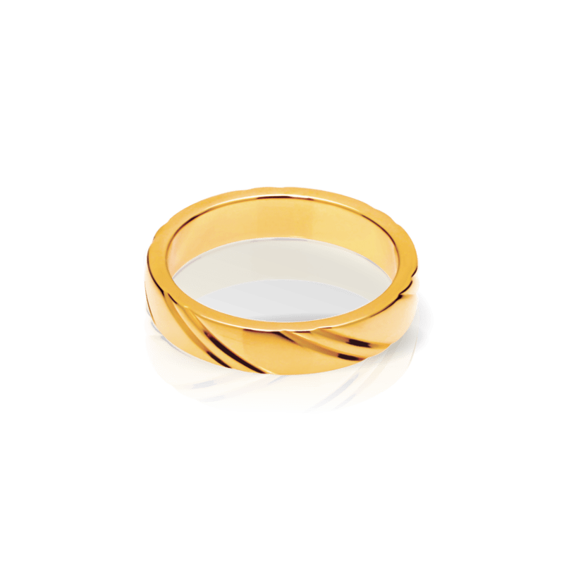 Anillo DEAR acero Pvd amarillo - Imagen 2