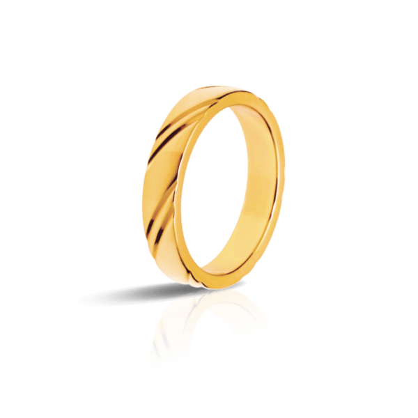 Anillo DEAR acero Pvd amarillo