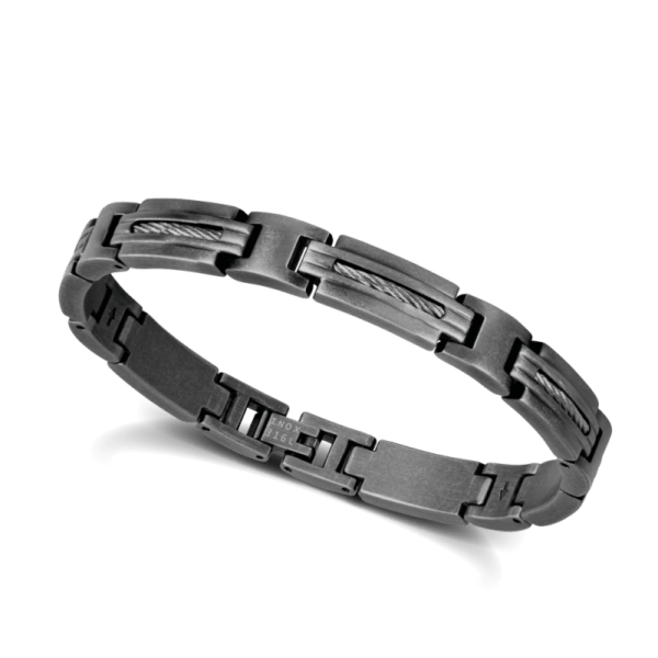 Pulsera vintage acero y cable