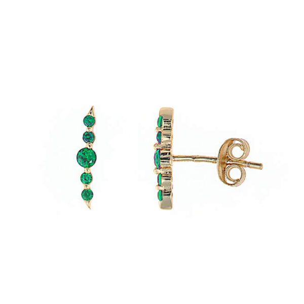 Pendientes plata chapada con circonitas