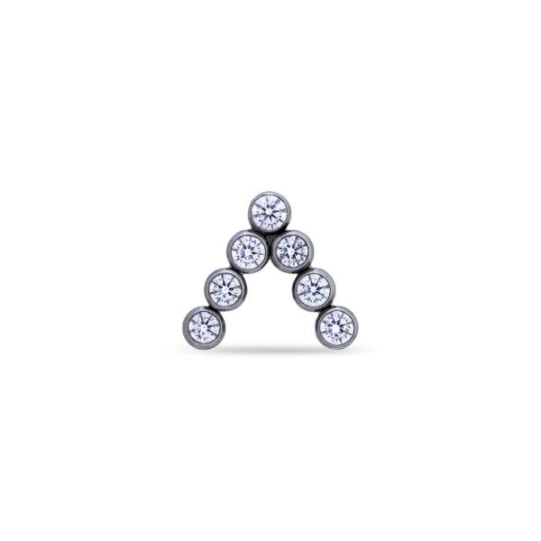 Piercing flecha circonitas