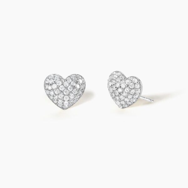 Pendientes corazón de plata