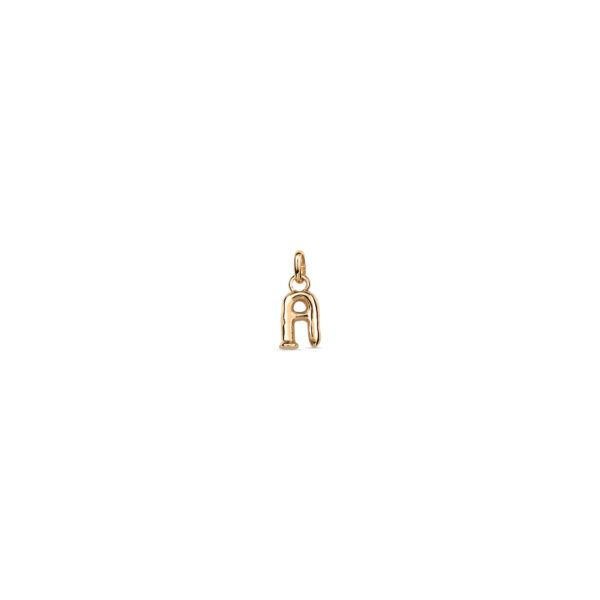 Charm Letra A Pequeña Bañado en Oro 18k