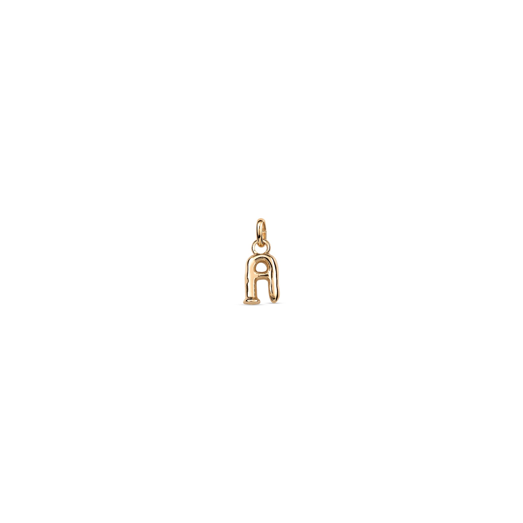 Charm Letra A Pequeña Bañado en Oro 18k