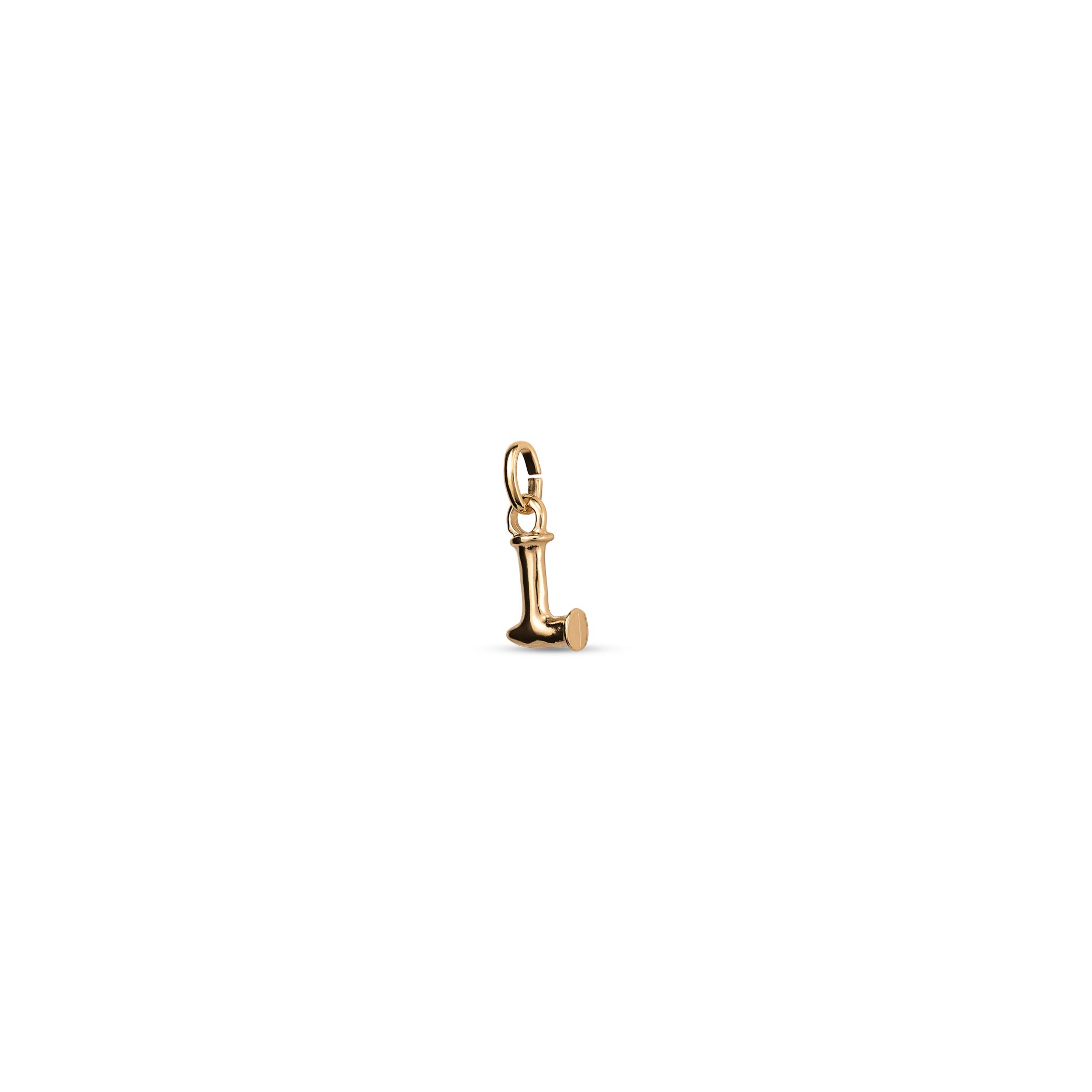 Charm Letra L Pequeña Bañado en Oro 18k - Imagen 2