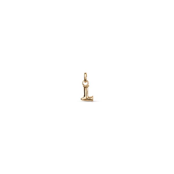 Charm Letra L Pequeña Bañado en Oro 18k