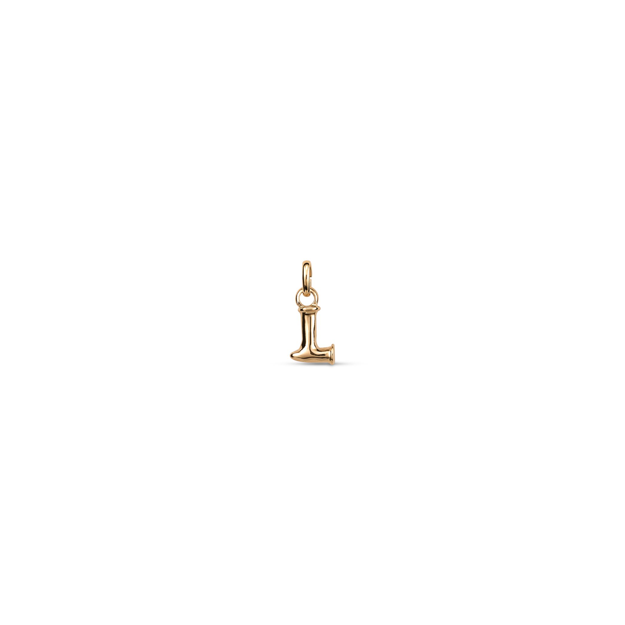 Charm Letra L Pequeña Bañado en Oro 18k