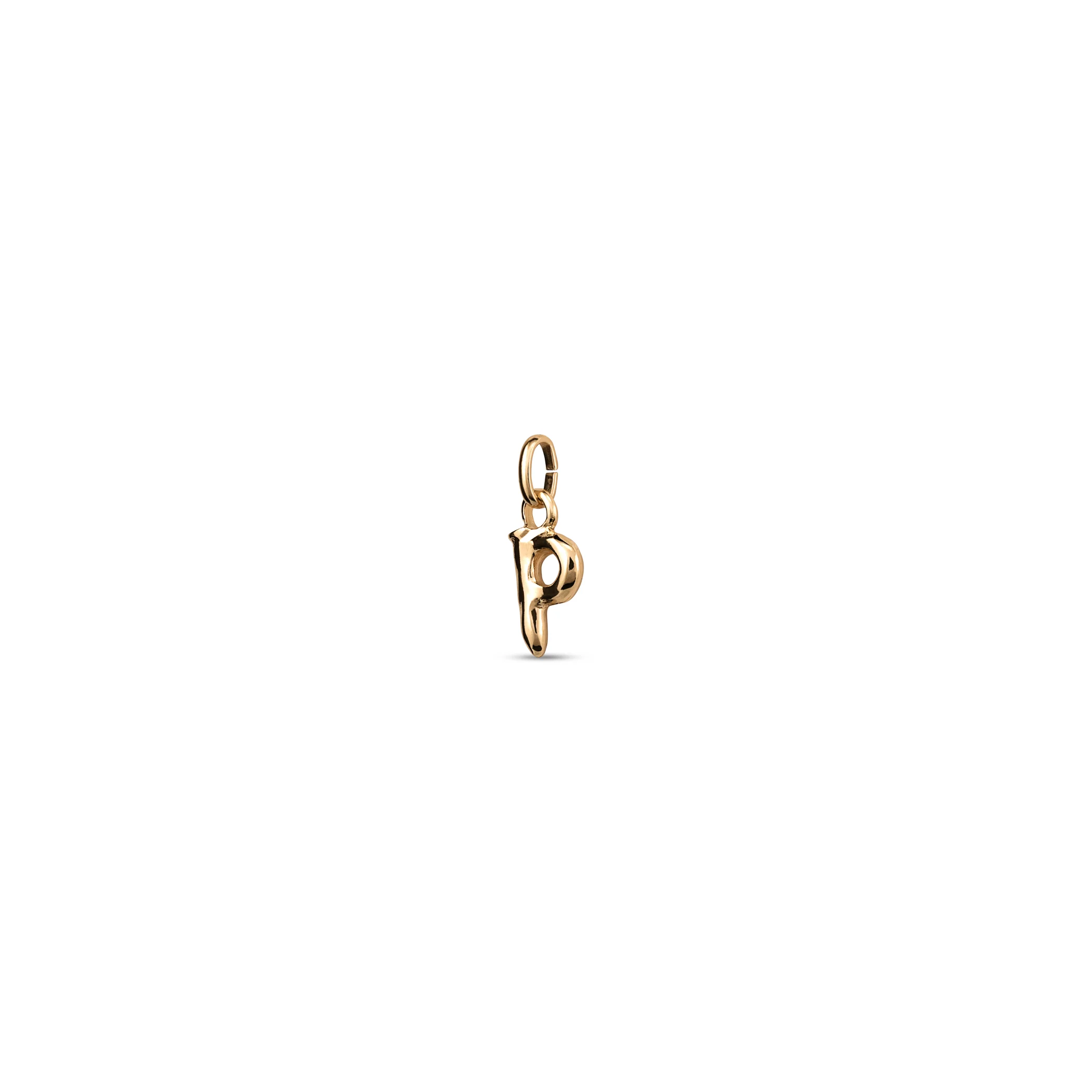 Charm Letra P Pequeña Bañado en Oro 18k - Imagen 2