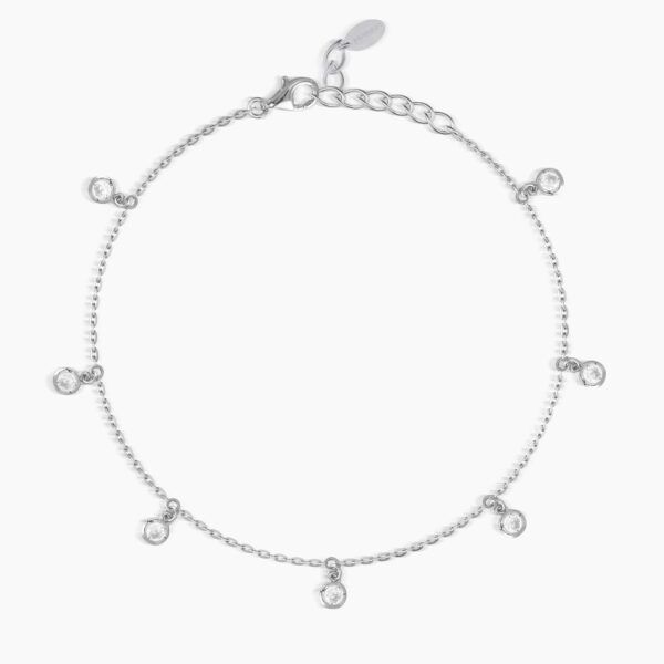 Tobillera de Plata 925 con Circonitas Blancas