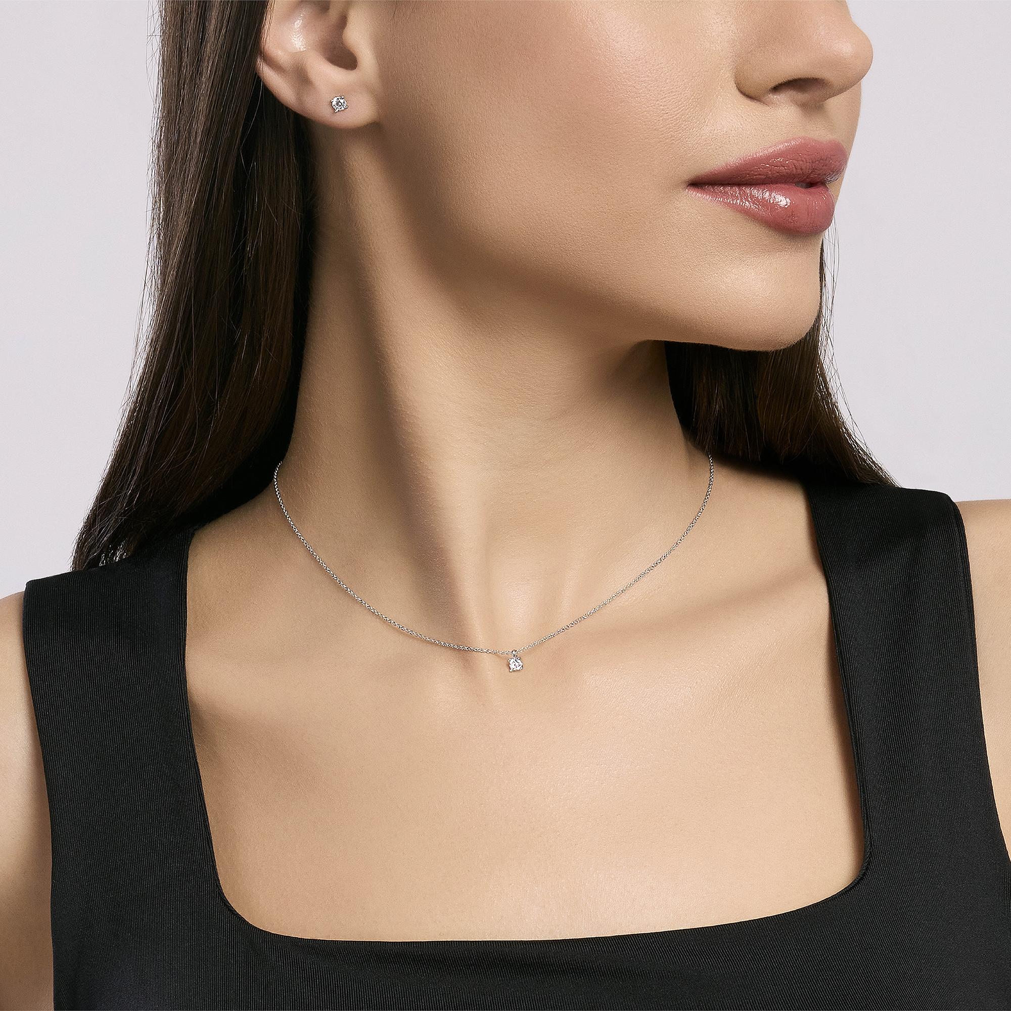 Collar Solitario Plata - Imagen 3