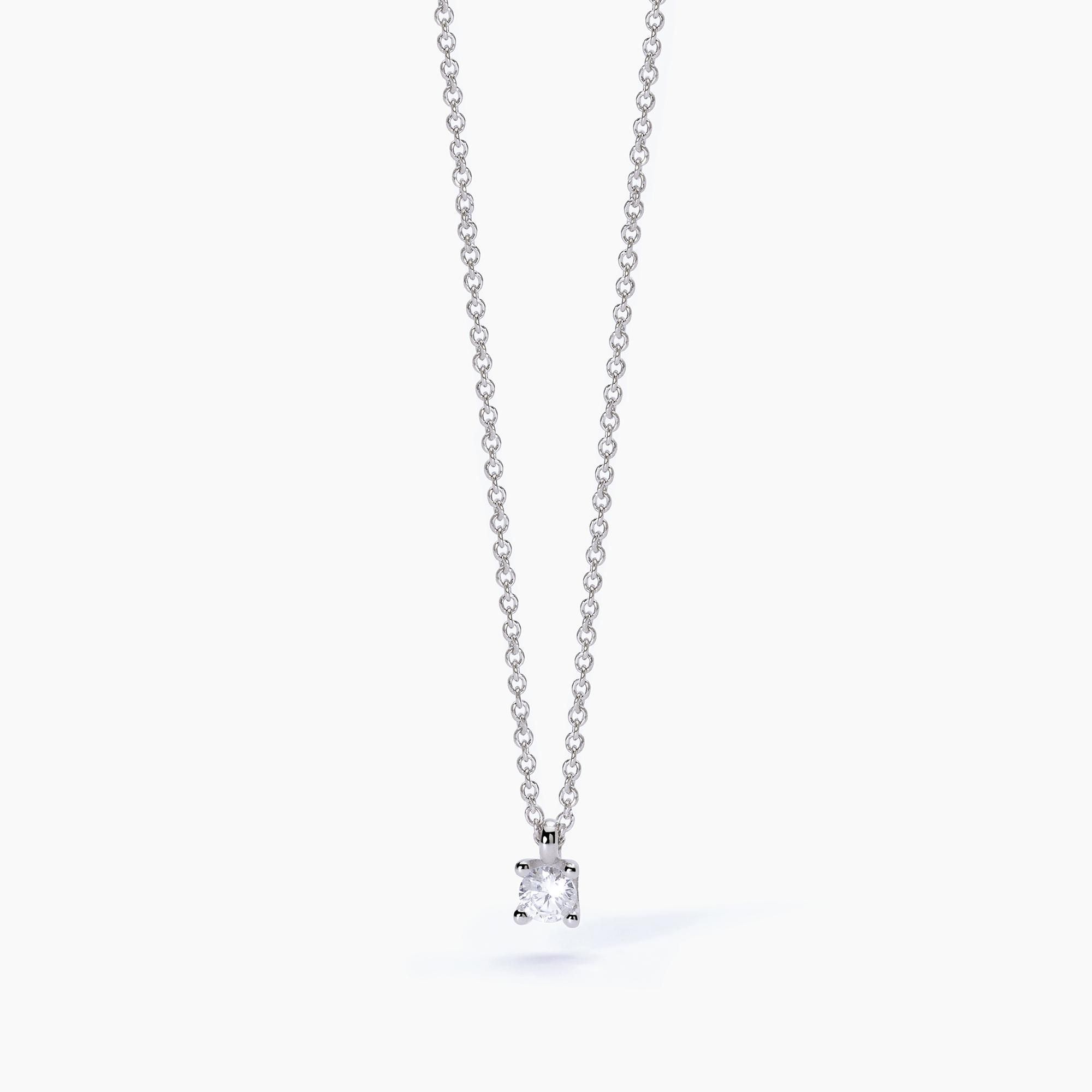 Collar Solitario Plata