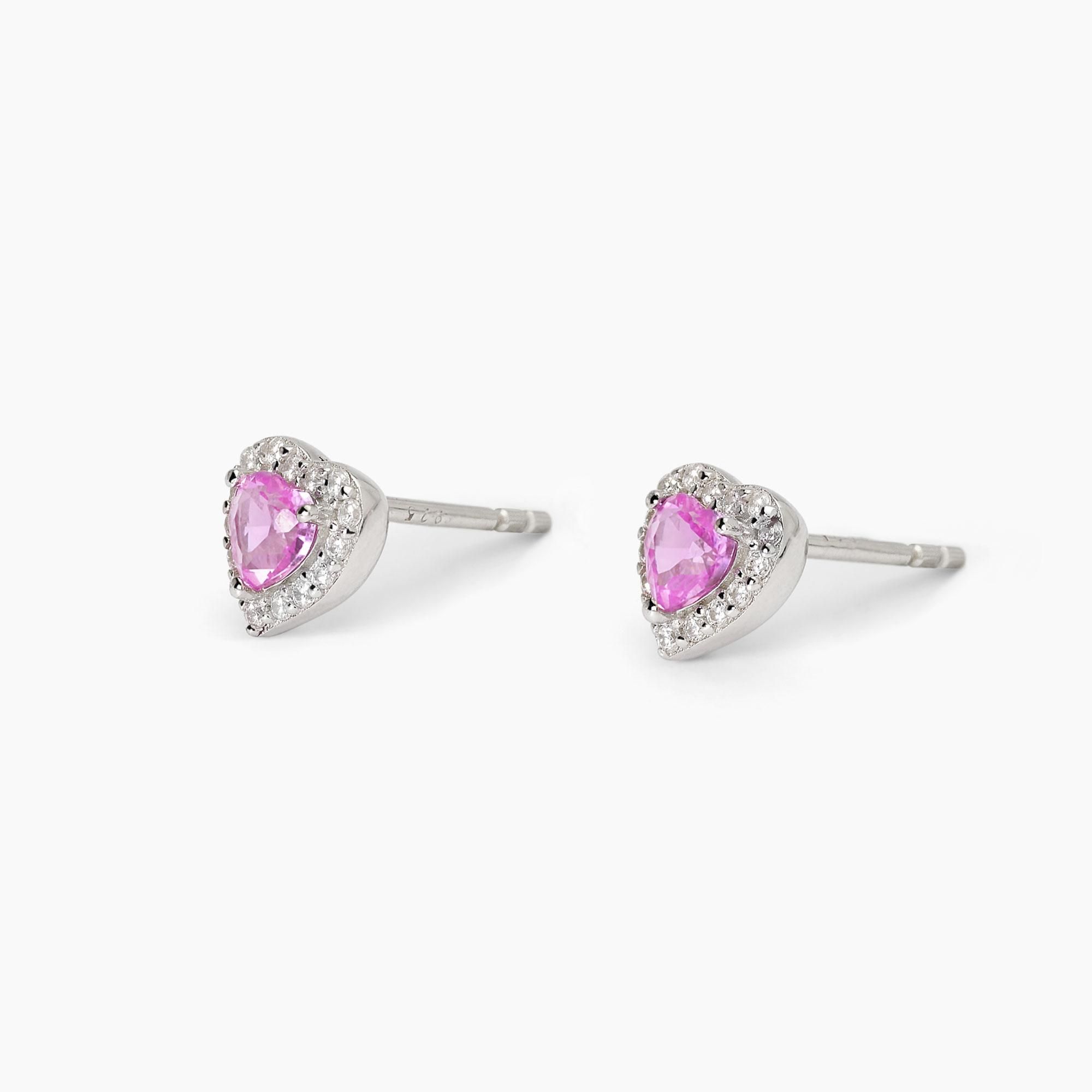 Pendientes Corazón Rosa - Imagen 2