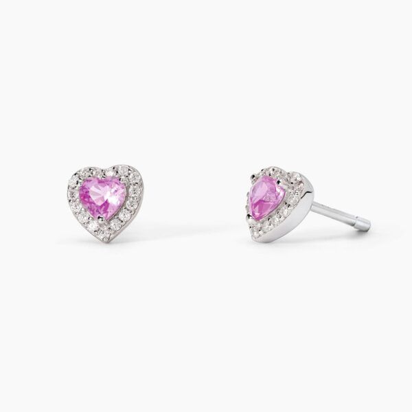 Pendientes Corazón Rosa