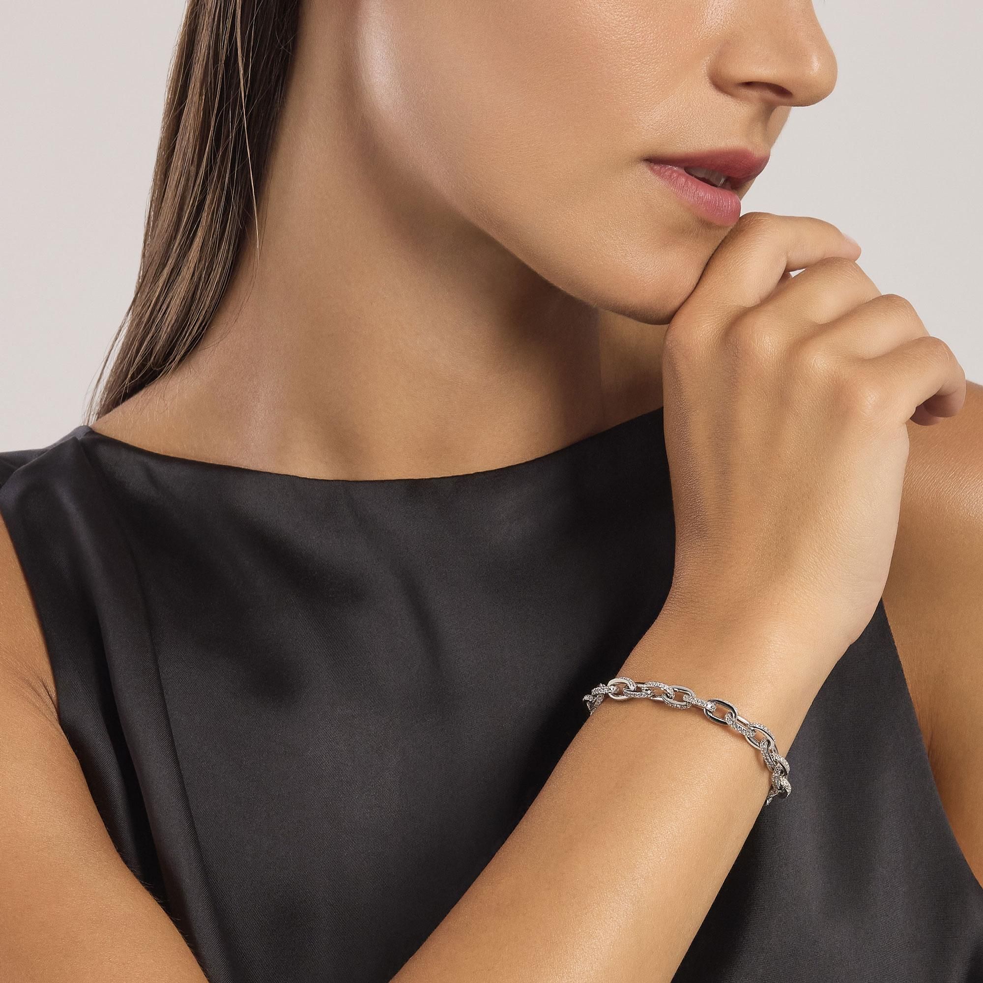 Pulsera Cadena Rolo Circonitas - Imagen 3