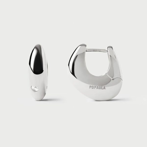 Aros de plata Wave