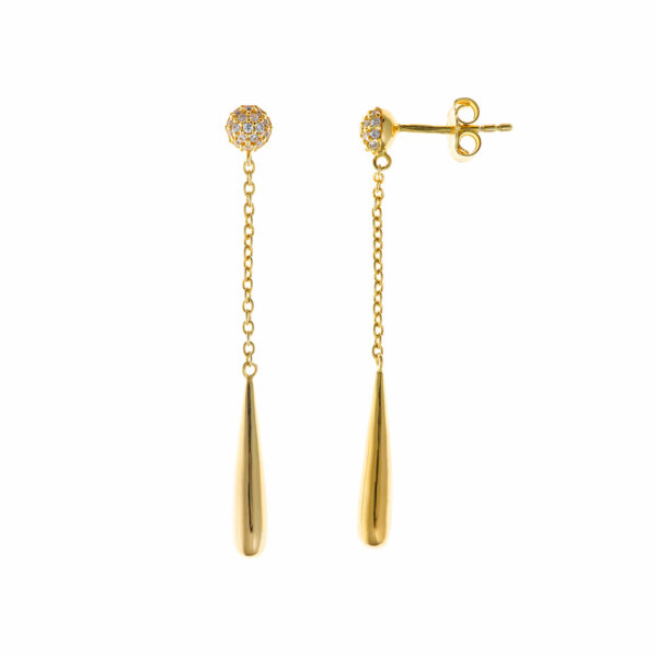 Pendientes Luz Dorada Pavé