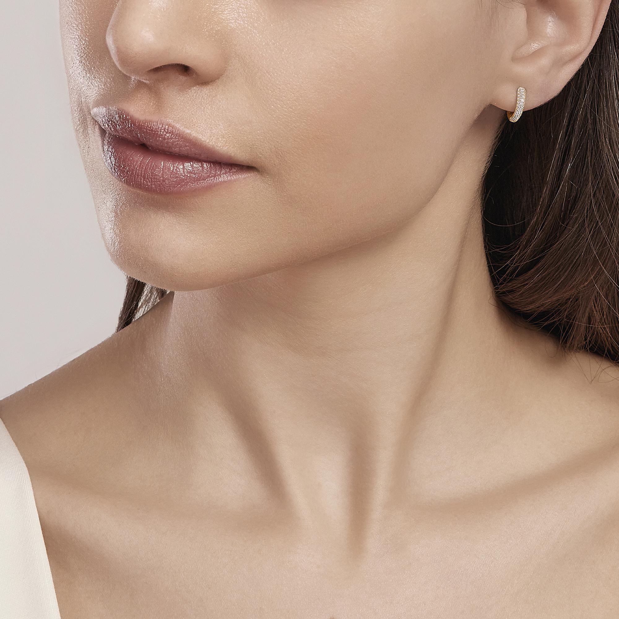 Pendientes de Aro con Circonitas - Imagen 4