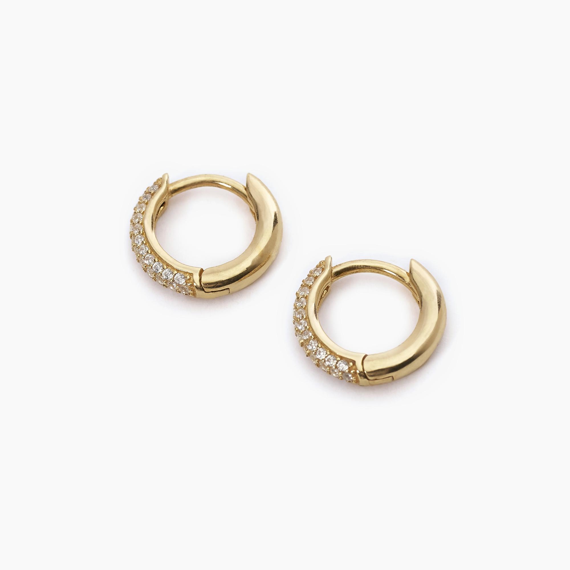 Pendientes de Aro con Circonitas - Imagen 3