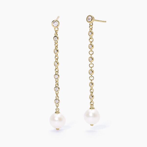 Pendientes Largos con Perla