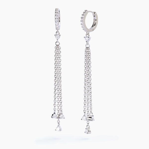 Pendientes de Plata con Cadena