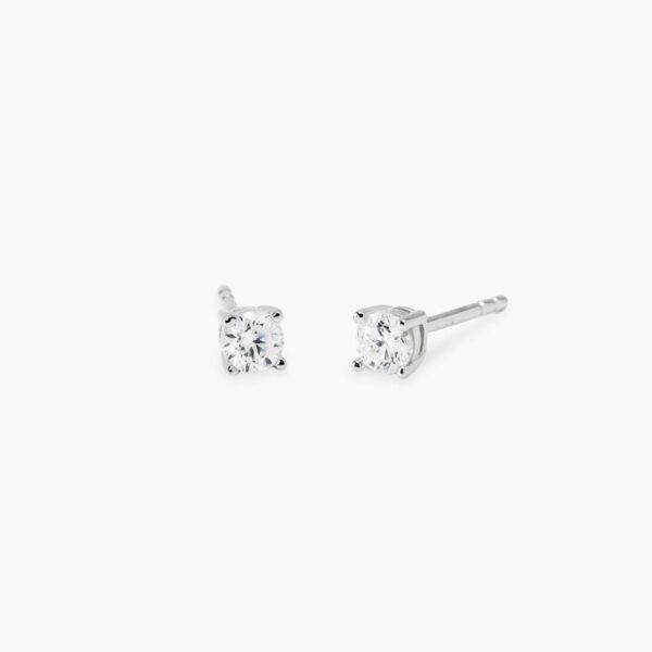 Pendientes Punto de Luz de Plata 0,18 ct