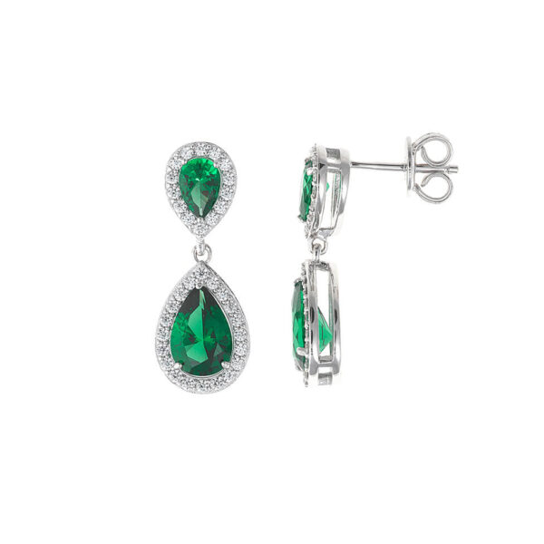 Pendientes Circonitas Verdes