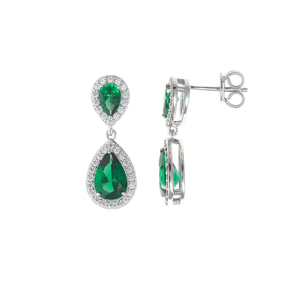 Pendientes Circonitas Verdes