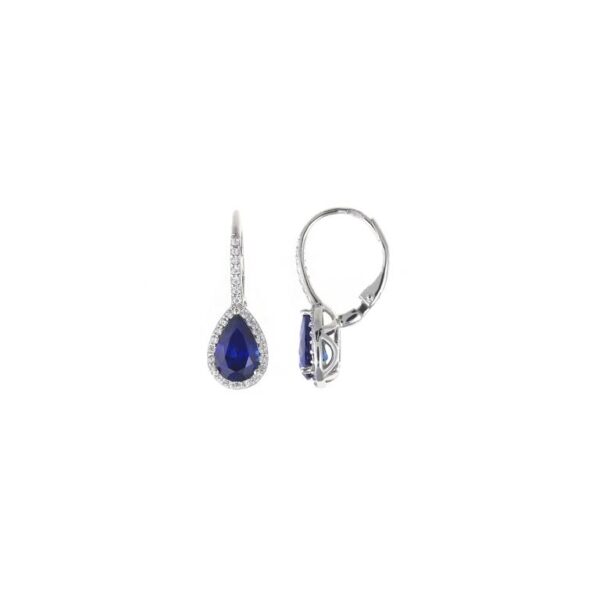Pendientes de Plata con Piedra Azul