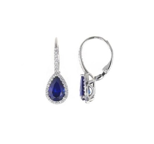 Pendientes de Plata con Piedra Azul