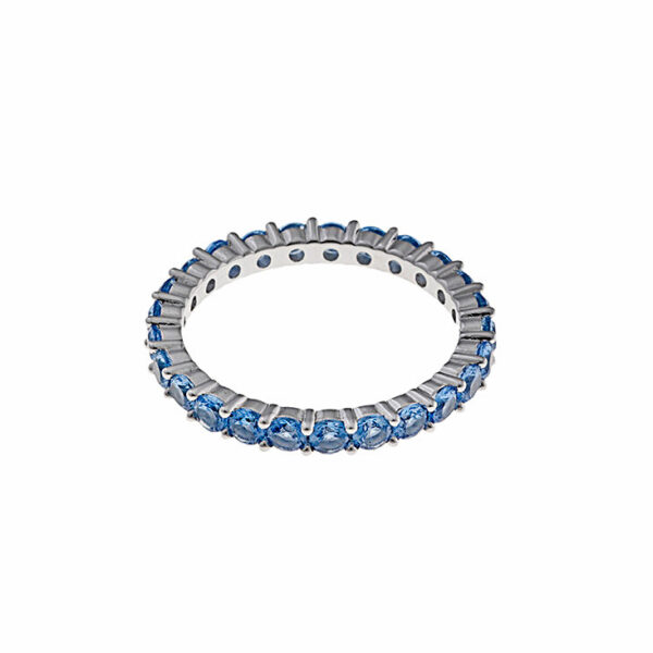 Anillo de Plata con Circonitas Azules