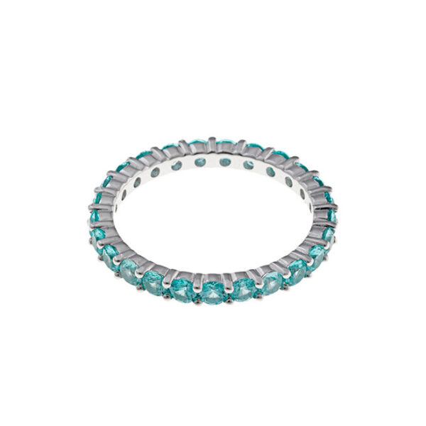 Anillo de Plata con Circonitas Paraiba