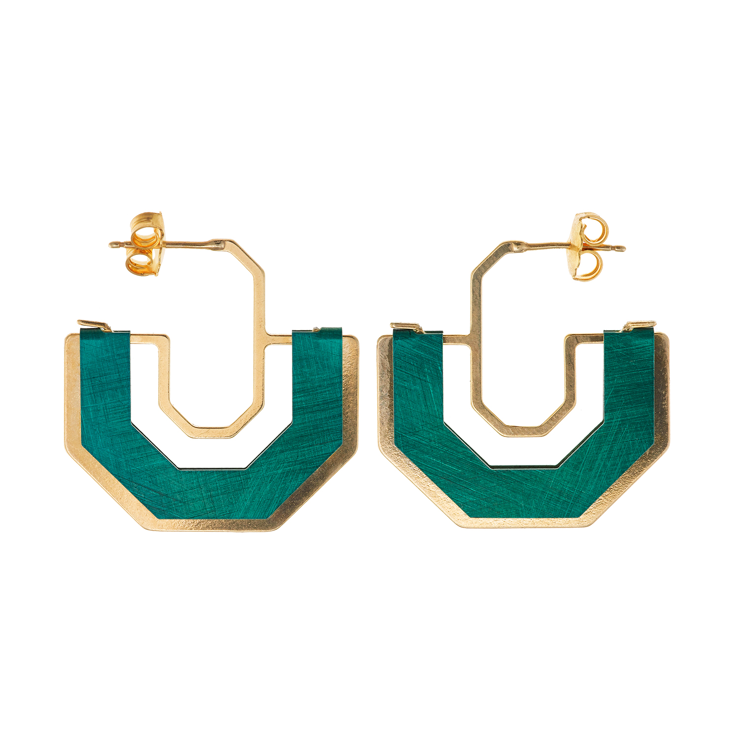 Pendientes Geométricos Verdes