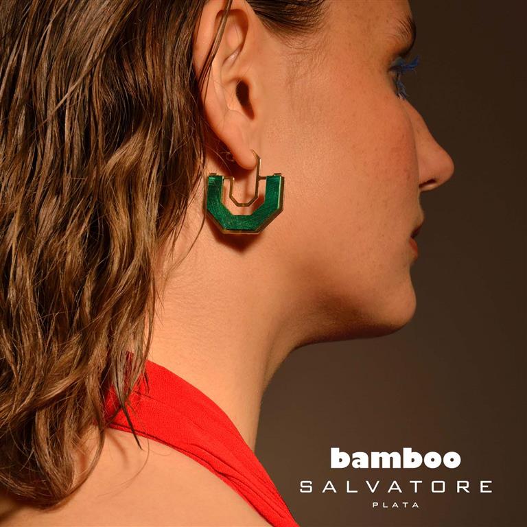 Pendientes Geométricos Verdes - Imagen 2